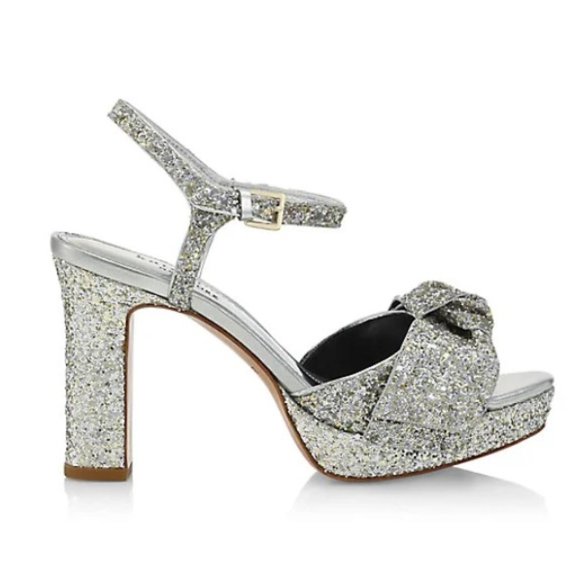 kate spade Shoes - Kate Spade New York Miya Glitter Ankle Strap Silver Women's Shoes